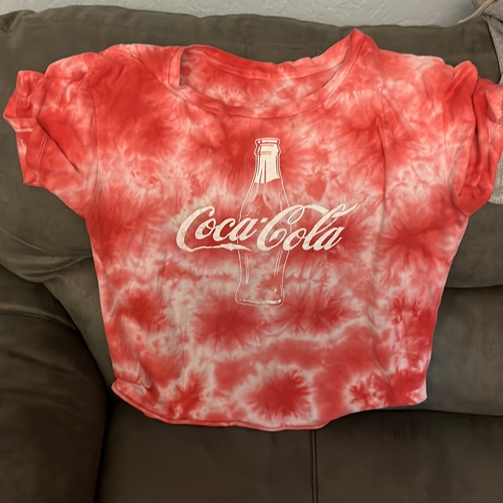 This is a Coca Cola cropped tshirt
